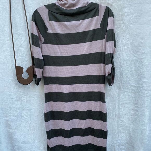 Zara Collection Striped Dress Cowl Neck - Picture 9 of 9